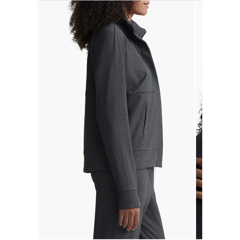Varley Rozanna Midweight Knit Zip Jacket - Gray XL New - Picture 2 of 6